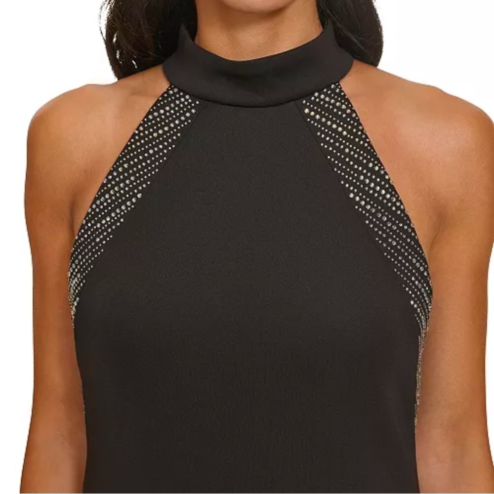 NWT Calvin Klein Embellishments Halter Sheath - Picture 4 of 5